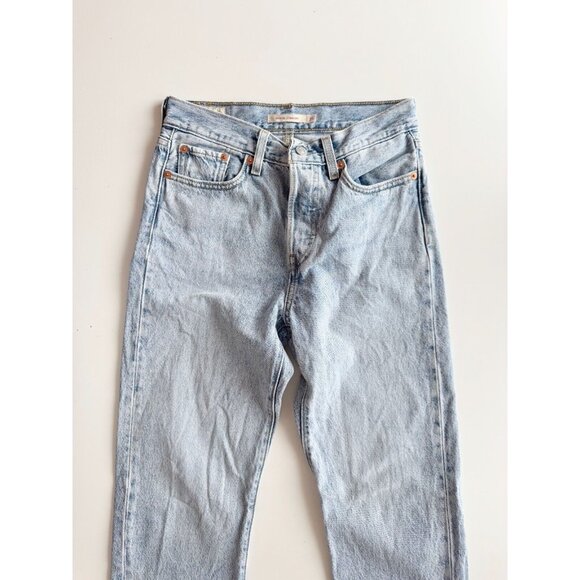 LEVI'S Wedgie Straight Montgomery Baked Light High Rise Cropped Jeans, Size 25 - Picture 5 of 15